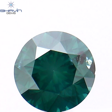 0.50 CT Natural Round Diamond Enhanced Blue Color Clarity SI1 (4.92 MM)