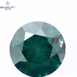 0.50 CT ラウンド シェイプ ナチュラル ダイヤモンド ブルー カラー SI1 クラリティ (4.92 MM)