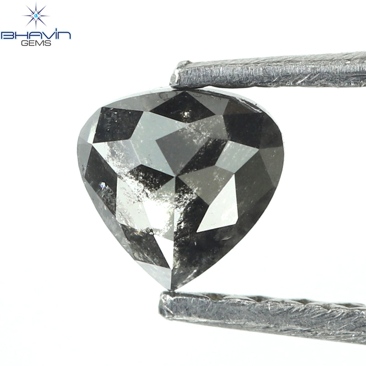 0.29 CT ハート シェイプ ナチュラル ダイヤモンド ソルト アンド ペッパー カラー I3 クラリティ (4.08 MM)