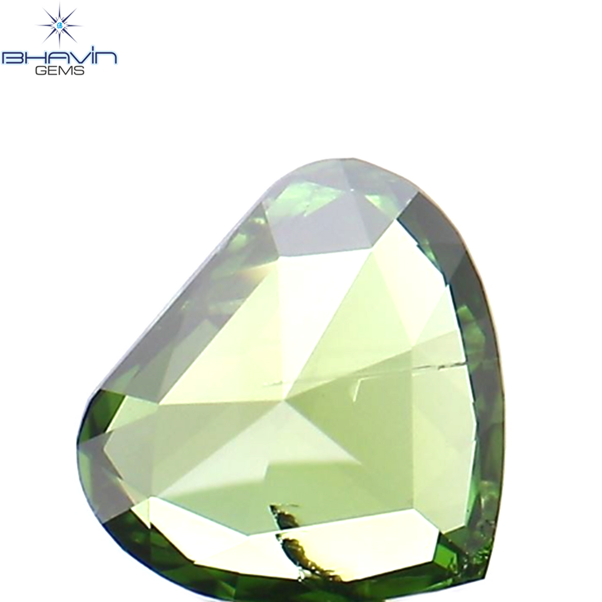 0.12 CT Natural Heart Diamond Enhanced Green Color Clarity SI2 (3.67 MM)