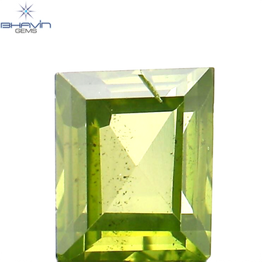 0.32 CT Square Cut Natural Diamond Enhanced Green Color SI1 Clarity (4.23 MM)