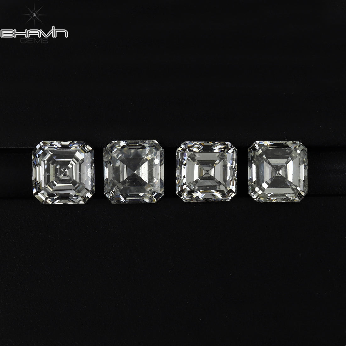0.20 CT Natural Asscher Diamond White (G+) Color Clarity VVS-VS (3.40 MM)