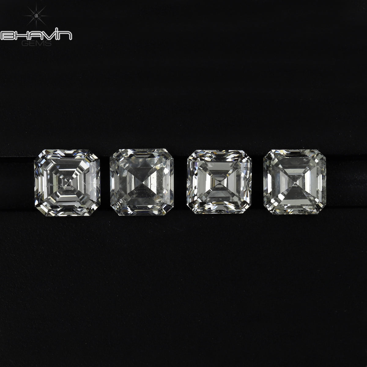 0.20 CT Natural Asscher Diamond White (G+) Color Clarity VVS-VS (3.40 MM)