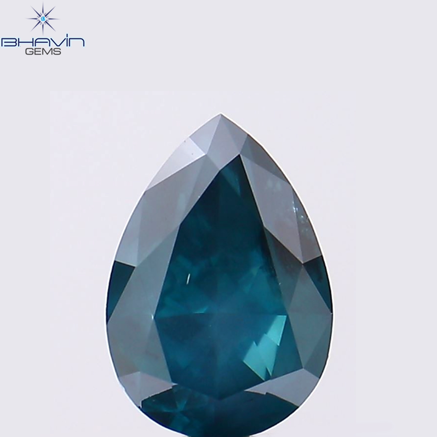 1.01 Pear Shape Natural Diamond Blue Color SI2 Clarity (7.22 MM)