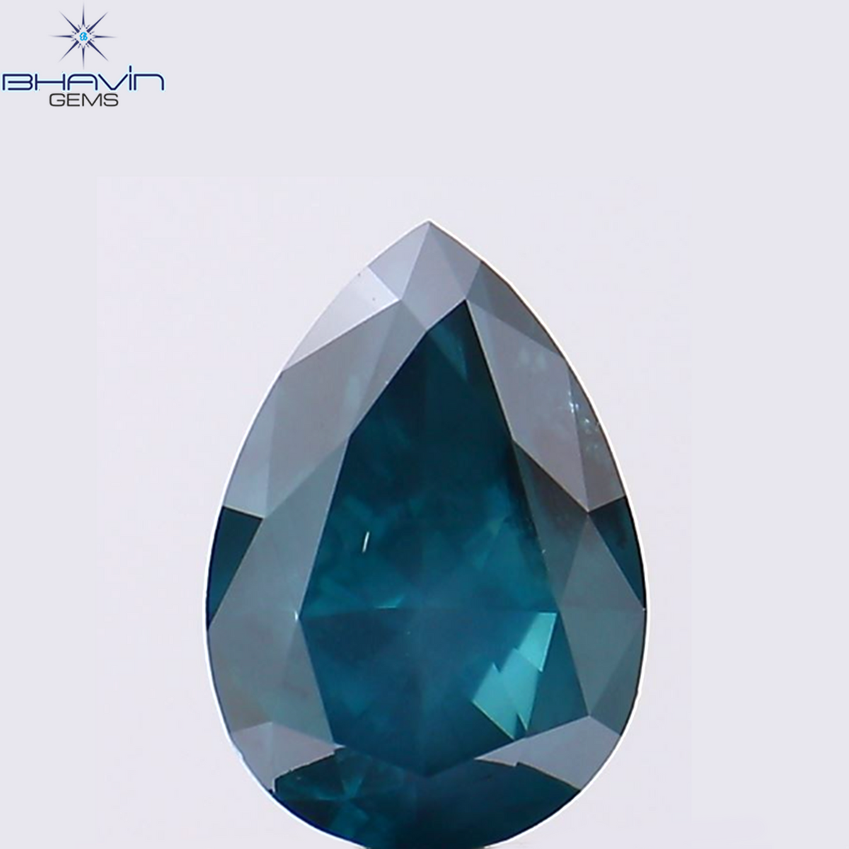 0.01 CT Natural Pear Diamond Enhanced Blue Color Clarity SI2 (7.22 MM)