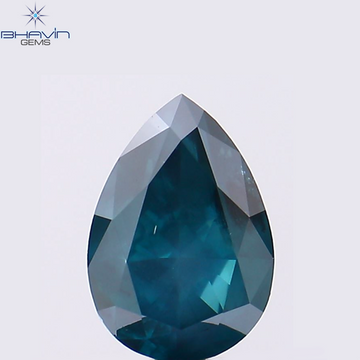 0.01 CT Natural Pear Diamond Enhanced Blue Color Clarity SI2 (7.22 MM)