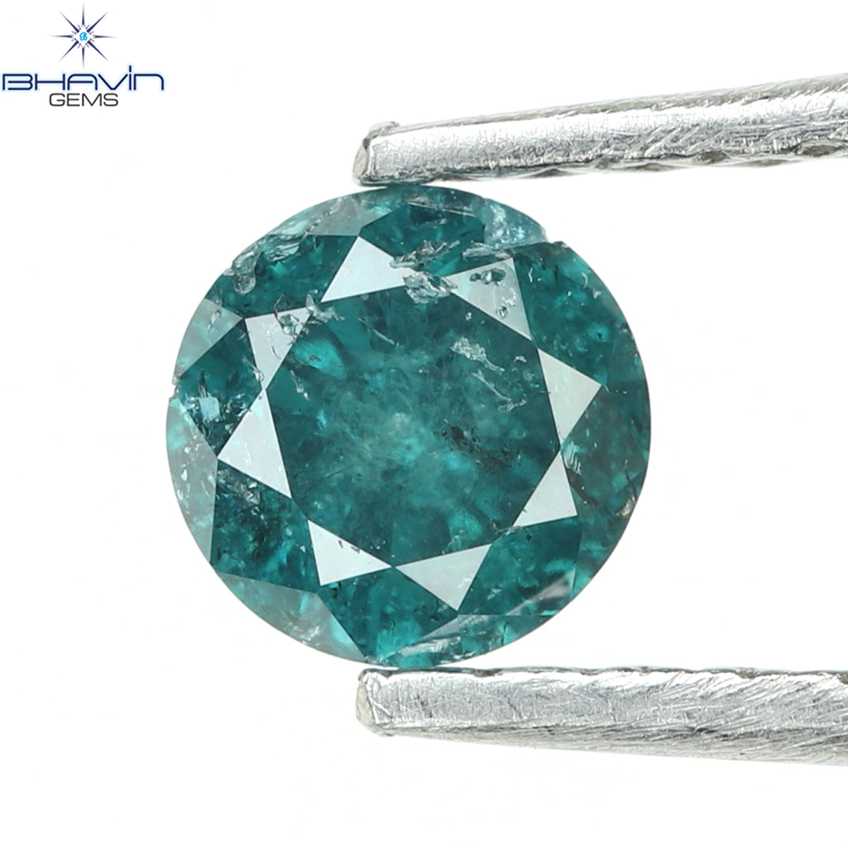 0.27 CT Natural Round Diamond Enhanced Blue Color Clarity I3 (4.10 MM)