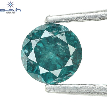 0.27 CT Natural Round Diamond Enhanced Blue Color Clarity I3 (4.10 MM)