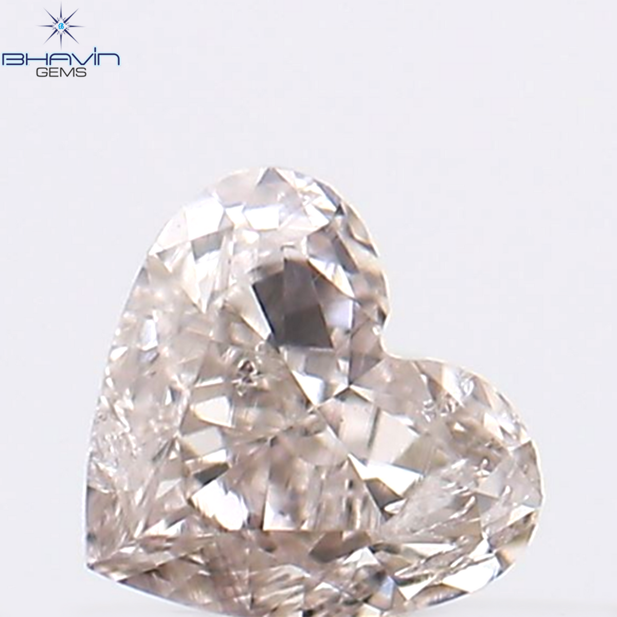 0.12 CT Natural Heart Diamond Pink Color Clarity SI1 (3.22 MM)