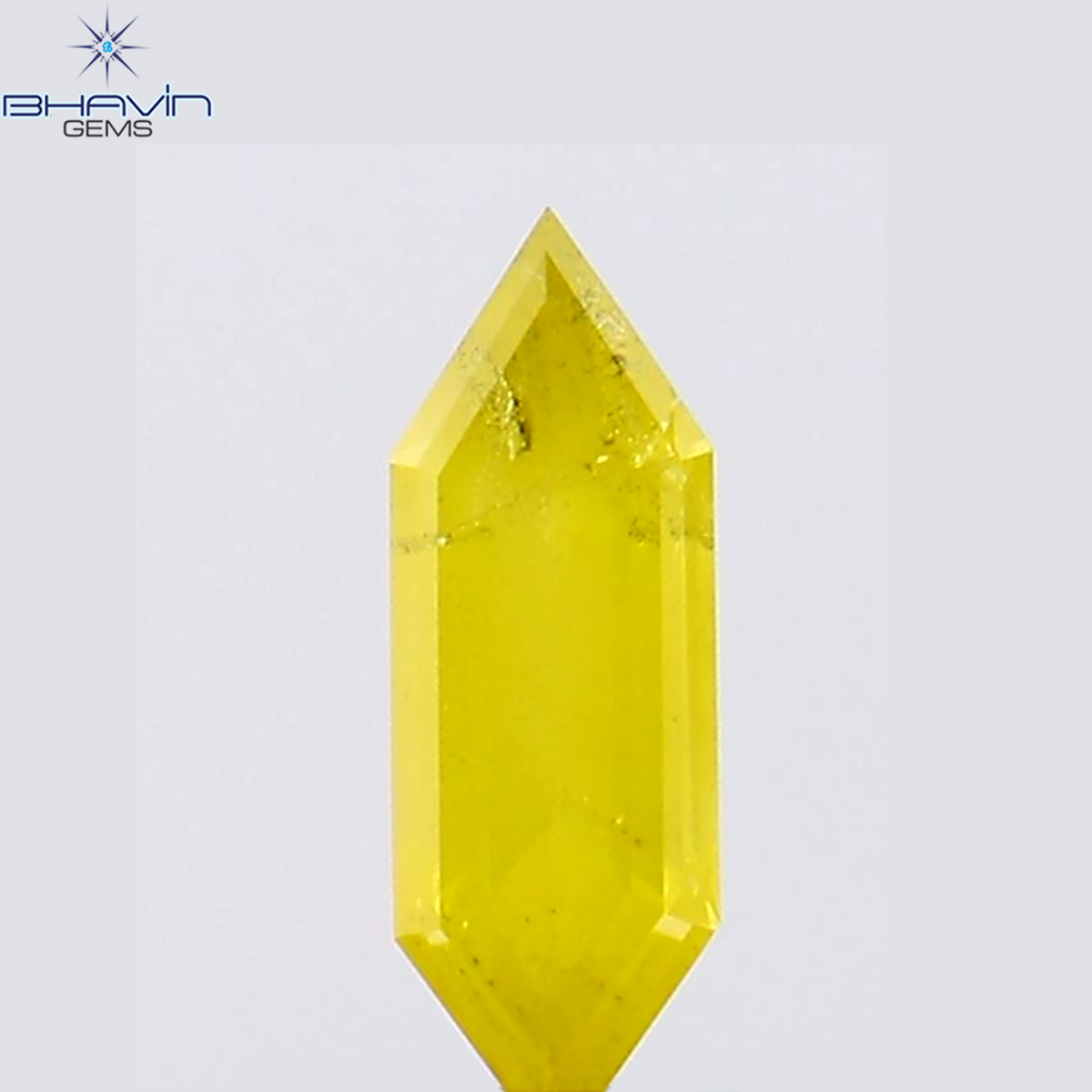0.19 CT 六角形 天然ダイヤモンド イエロー カラー I2 クラリティ (6.65 MM)