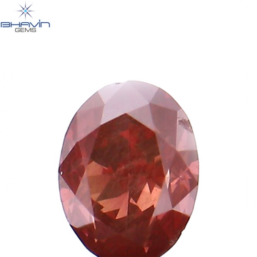0.17 CT Natural Oval Diamond Enhanced Pink Color Clarity SI1 (3.81 MM)