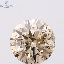 0.52 CT Round Shape Natural Loose Diamond Brown Color I1 Clarity (5.16 MM)