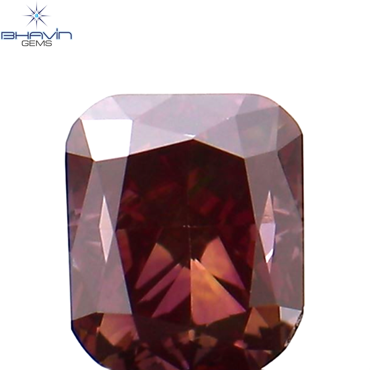 0.22 CT クッション シェイプ ナチュラル ルース ダイヤモンド 強化ピンク色 VS1 クラリティ (3.46 MM)