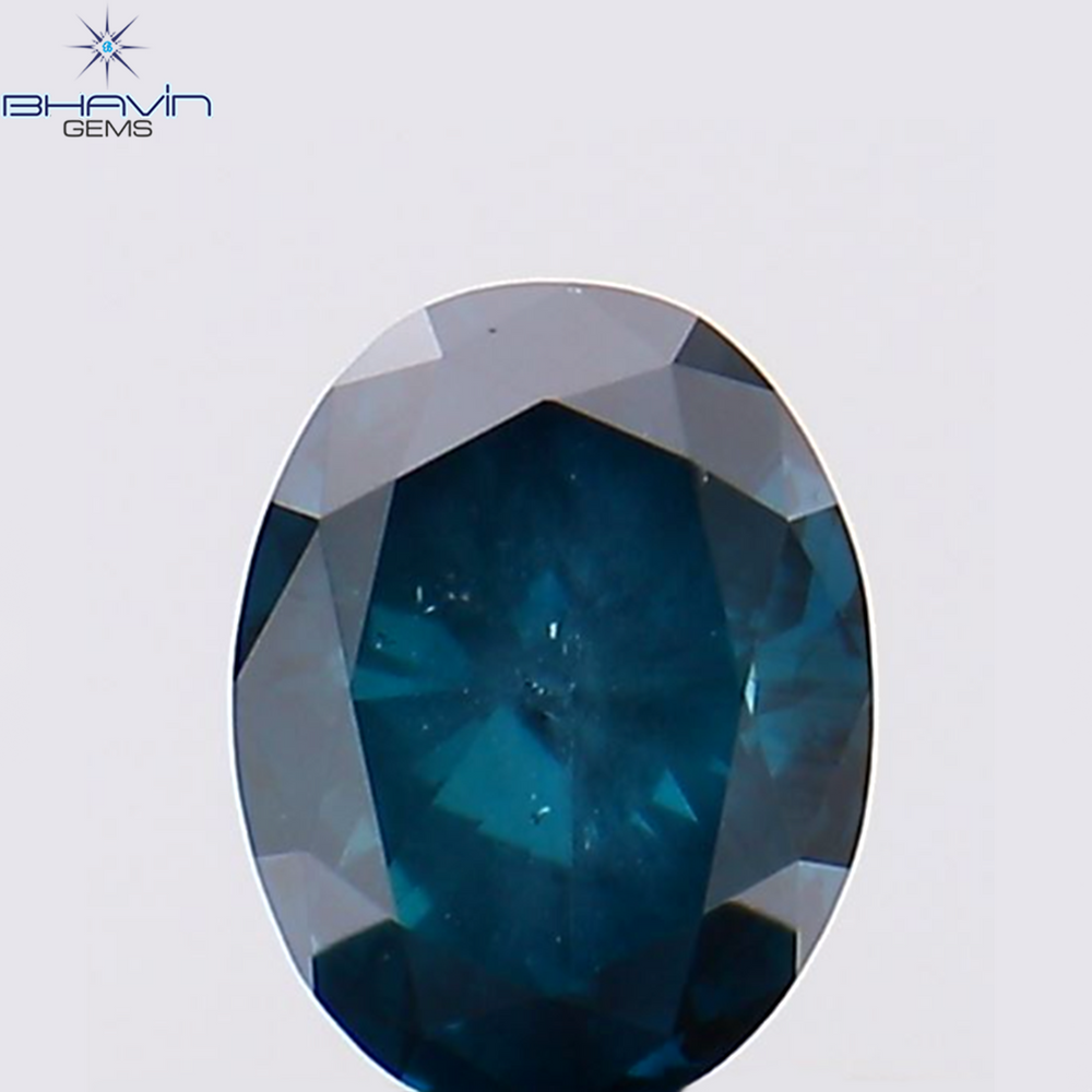 0.29 CT オーバル シェイプ ナチュラル ダイヤモンド ブルー カラー SI2 クラリティ (4.55 MM)
