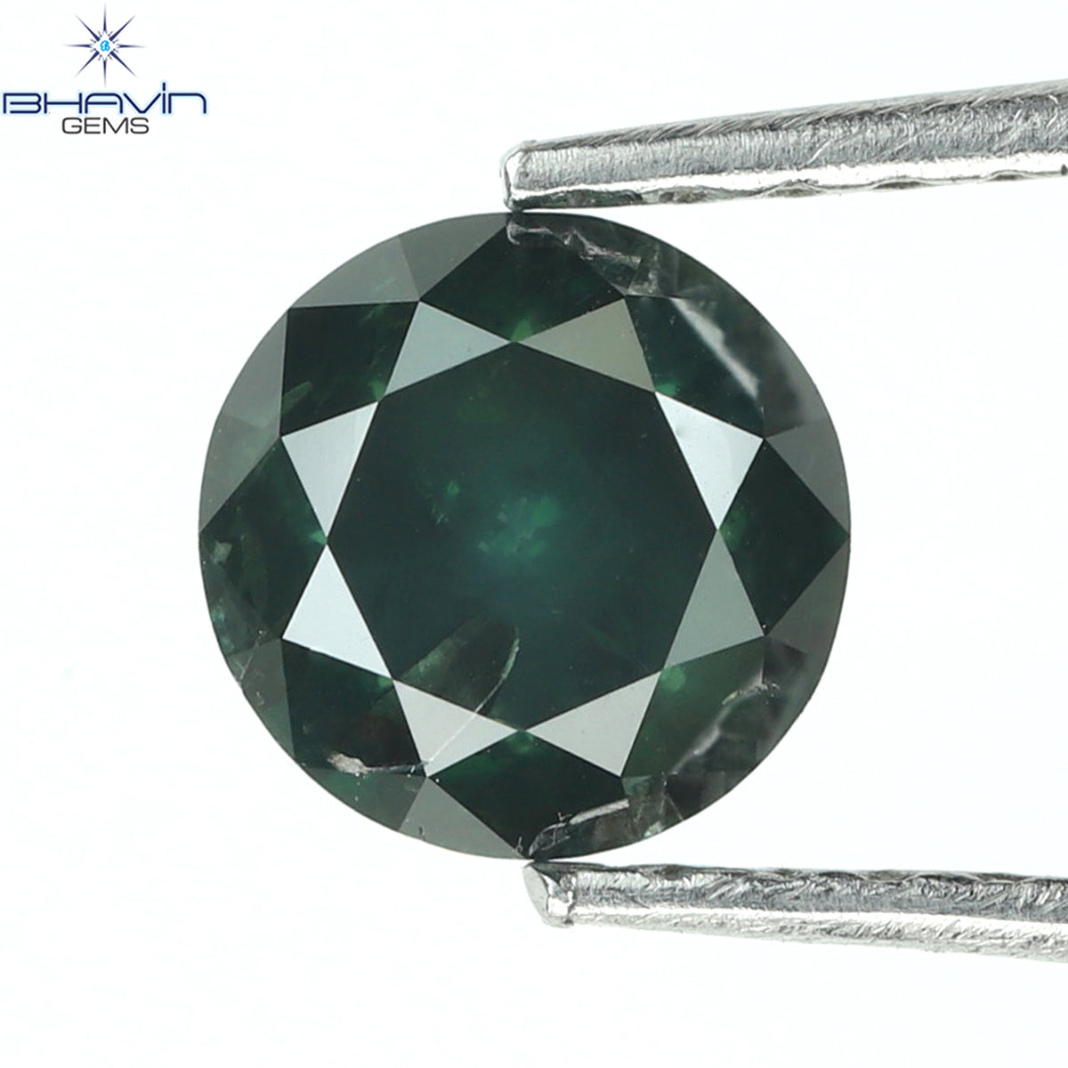 0.72 CT Natural Round Diamond Enhanced Blue Color Clarity I3 (5.36 MM)