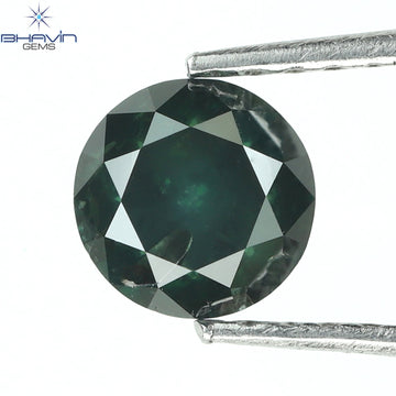0.72 CT Natural Round Diamond Enhanced Blue Color Clarity I3 (5.36 MM)