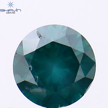 0.45 CT Natural Round Diamond Enhanced Blue Color Clarity SI2 (4.75 MM)
