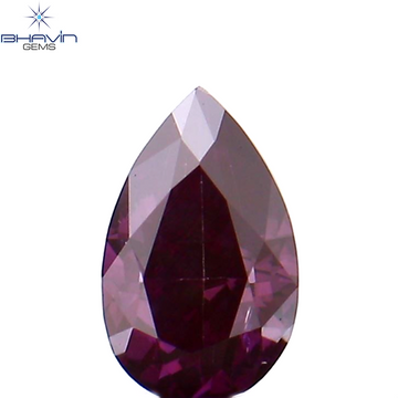 0.27 CT Natural Pear Diamond Enhanced Pink Color Clarity SI1 (4.89 MM)