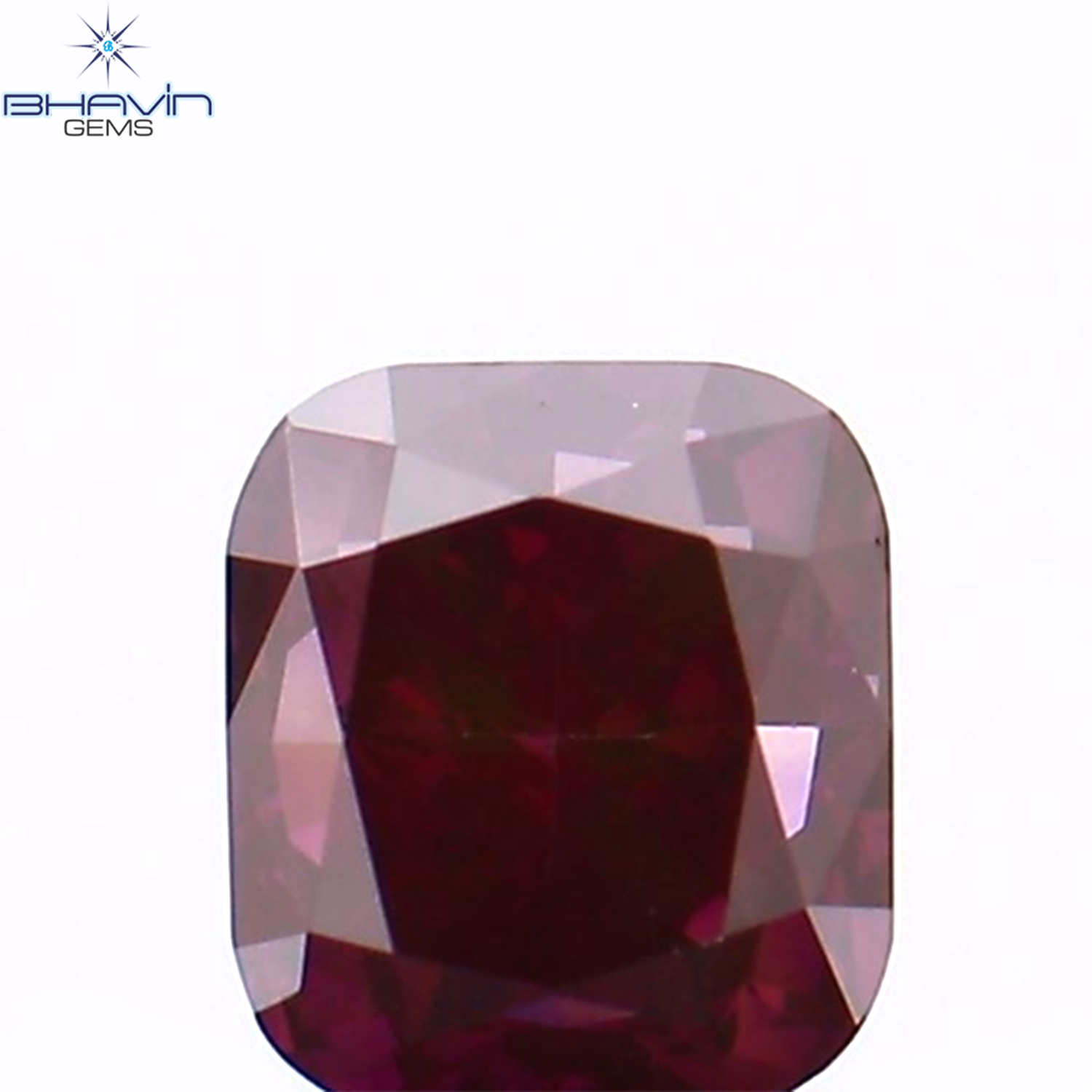 0.42 CT クッション シェイプ ナチュラル ルース ダイヤモンド 強化ピンク色 VS1 クラリティ (4.04 MM)