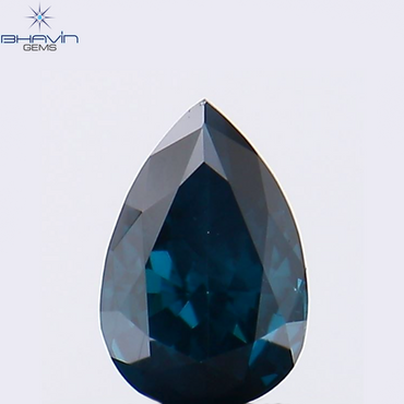 0.24 CT Pear Shape Natural Diamond Blue Color VS2 Clarity (4.93 MM)