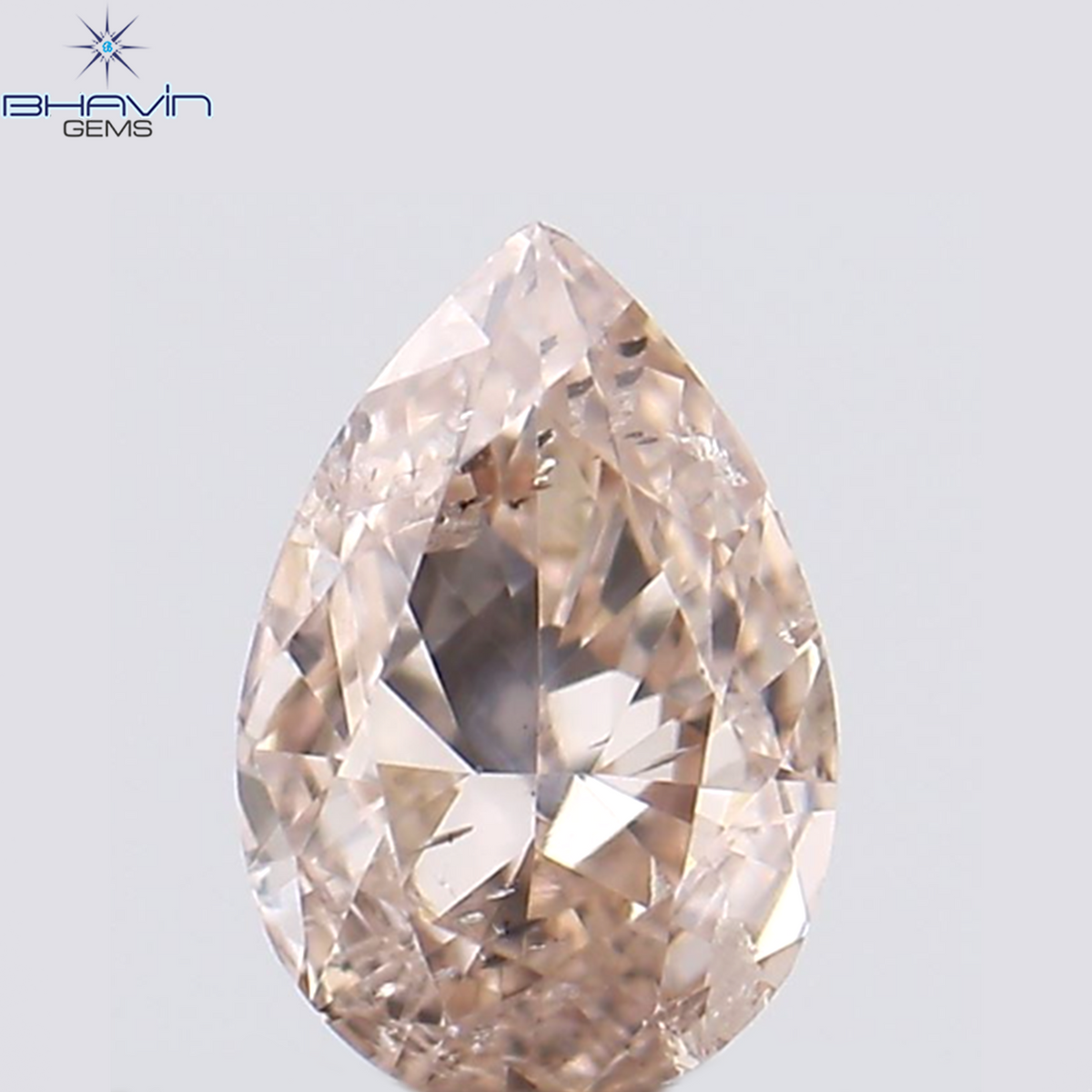 0.12 CT ペアシェイプ ナチュラル ダイヤモンド ピンク色 SI2 クラリティ (3.99 MM)