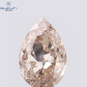 0.12 CT ペアシェイプ ナチュラル ダイヤモンド ピンク色 SI2 クラリティ (3.99 MM)