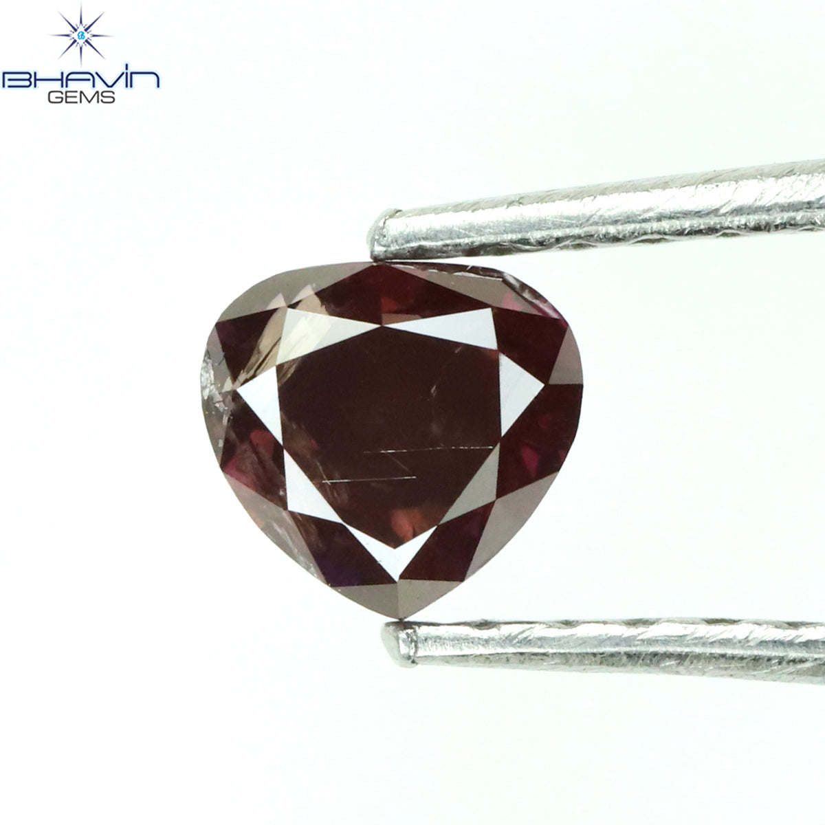 0.39 CT Natural Heart Diamond Enhanced Pink Color Clarity I1 (4.42 MM)