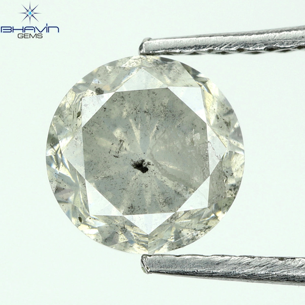 1.00 CT Natural Round Diamond White Milky Color Clarity I3 (5.95 MM)