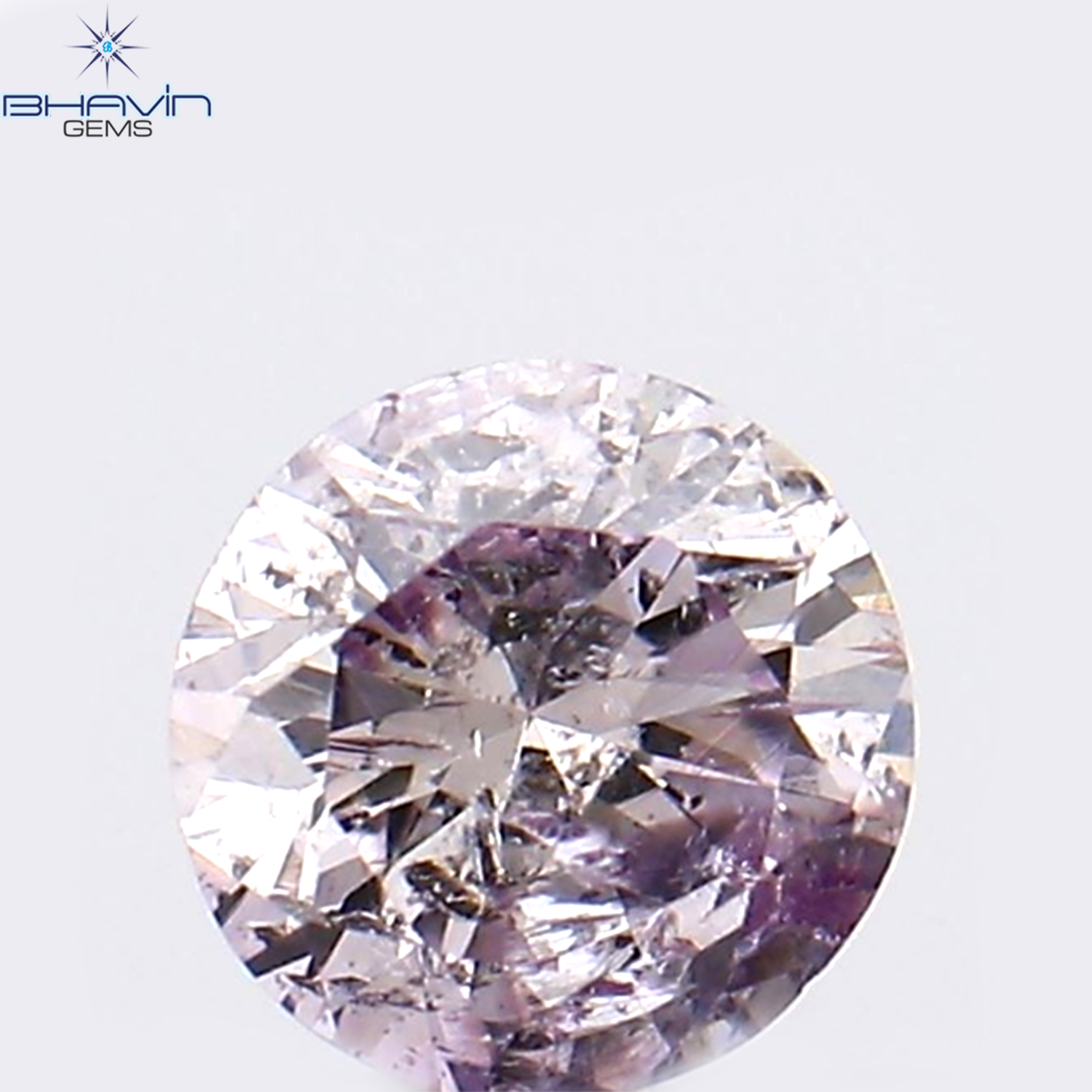 0.11 CT Round Shape Natural Diamond Pink Color I1 Clarity (3.14 MM)