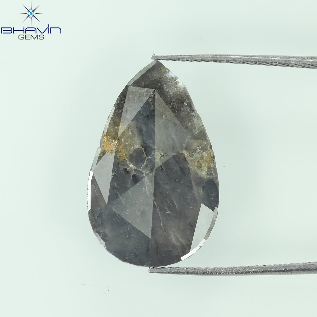 5.69 CT ペア スライス シェイプ ナチュラル ダイヤモンド グレー カラー I3 クラリティ (14.00 MM)