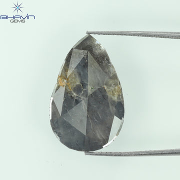 5.69 CT ペア スライス シェイプ ナチュラル ダイヤモンド グレー カラー I3 クラリティ (14.00 MM)