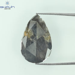 5.69 CT Pear Slice Shape Natural Diamond Gray Color I3 Clarity (14.00 MM)