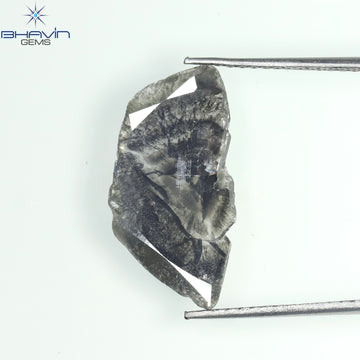 1.67 CT Slice Natural Diamond Salt And Papper Color Clarity I3 (16.00 MM)