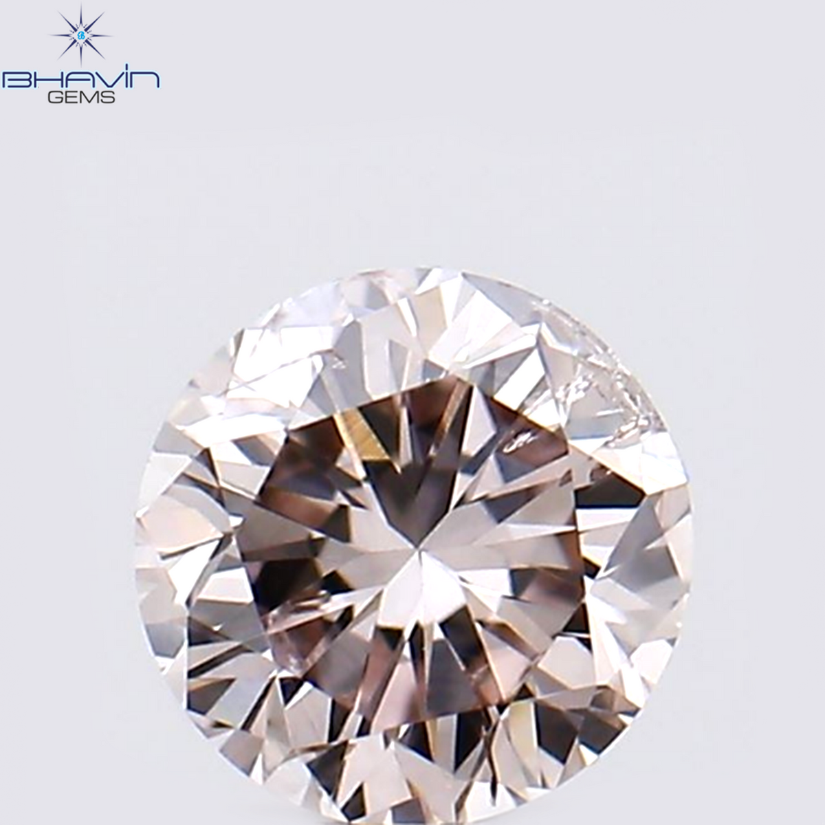 0.15 CT Natural Round Diamond Pink Color Clarity SI1 (3.39 MM)