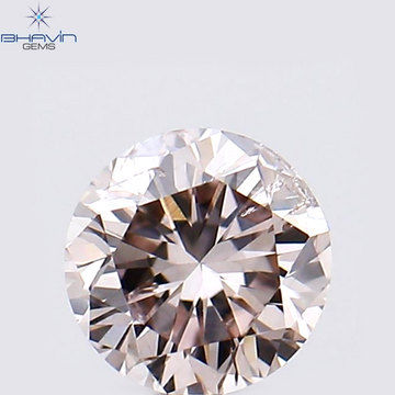 0.15 CT Natural Round Diamond Pink Color Clarity SI1 (3.39 MM)