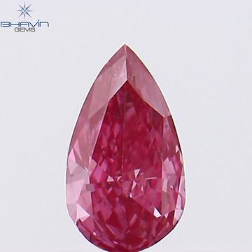 0.23 CT Natural Pear Diamond Enhanced Pink Color Clarity VS1 (5.64 MM)
