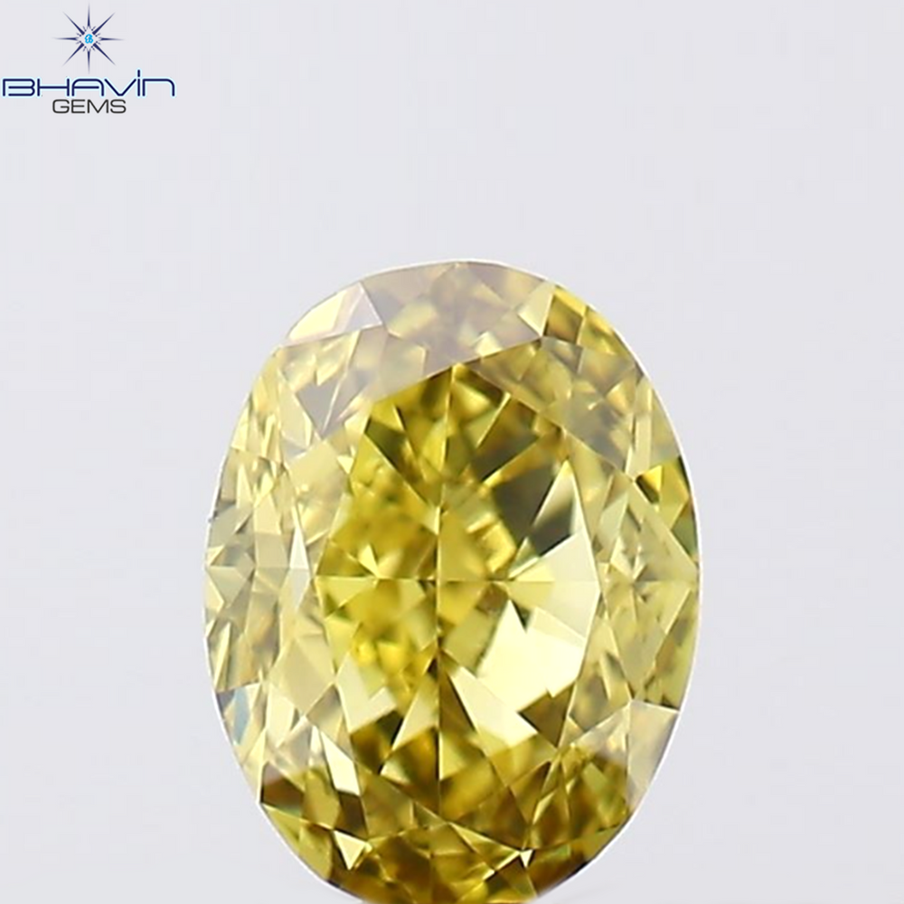 0.30 CT Oval Shape Natural Diamond Green Color VS1 Clarity (4.47 MM)