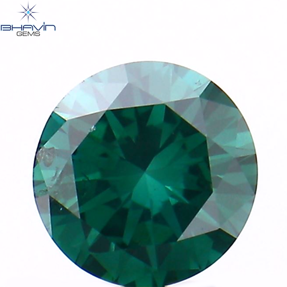 0.31 CT Natural Round Diamond Enhanced Blue Color Clarity SI1 (4.36 MM)