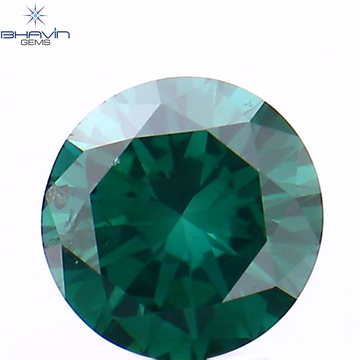 0.31 CT Natural Round Diamond Enhanced Blue Color Clarity SI1 (4.36 MM)