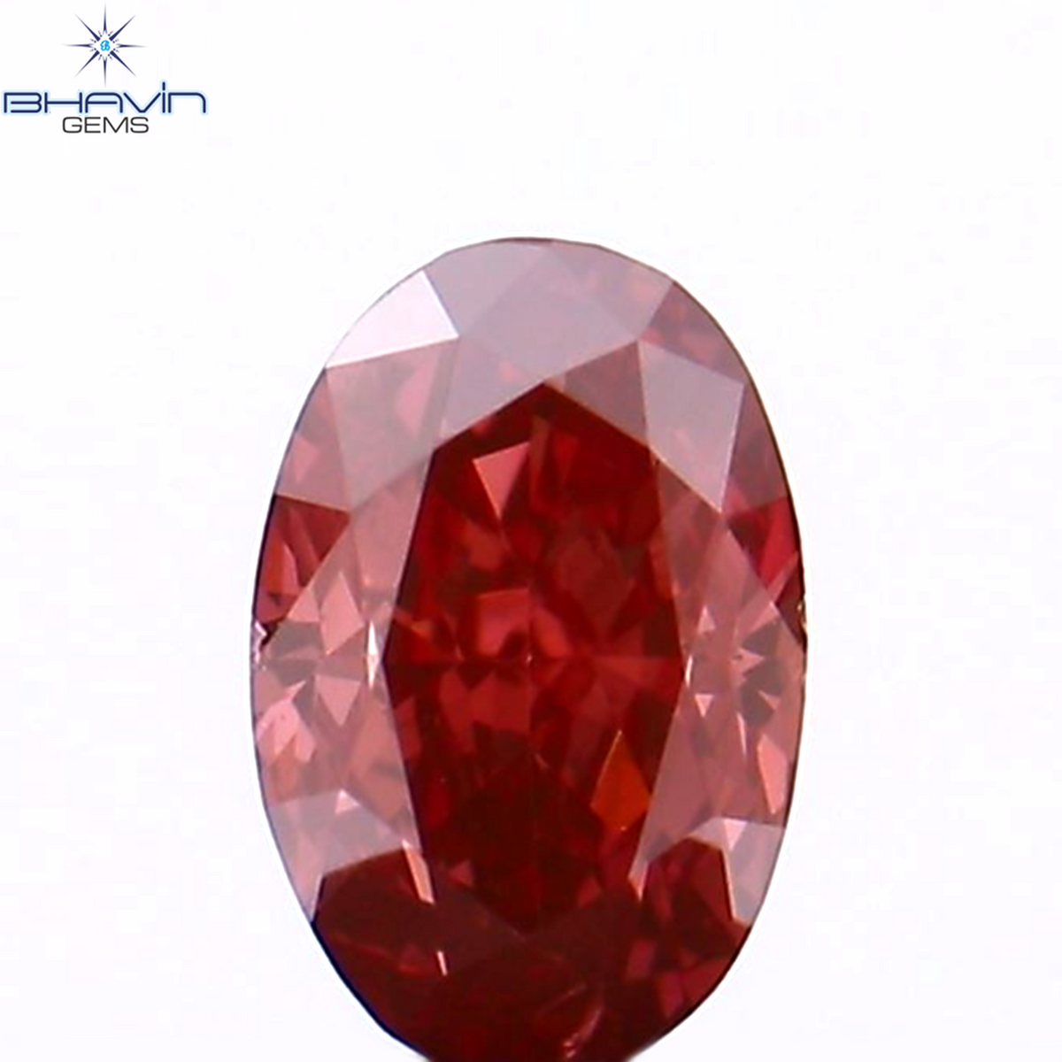 0.21 CT Natural Oval Diamond Enhanced Pink Color Clarity VS2 (4.37 MM)