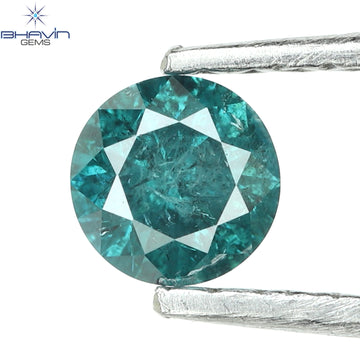 0.24 CT Natural Round Diamond Enhanced Blue Color Clarity I3 (3.85 MM)
