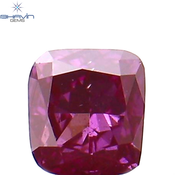 0.07 CT Natural Cushion Diamond Enhanced Pink Color Clarity VS2 (2.36 MM)