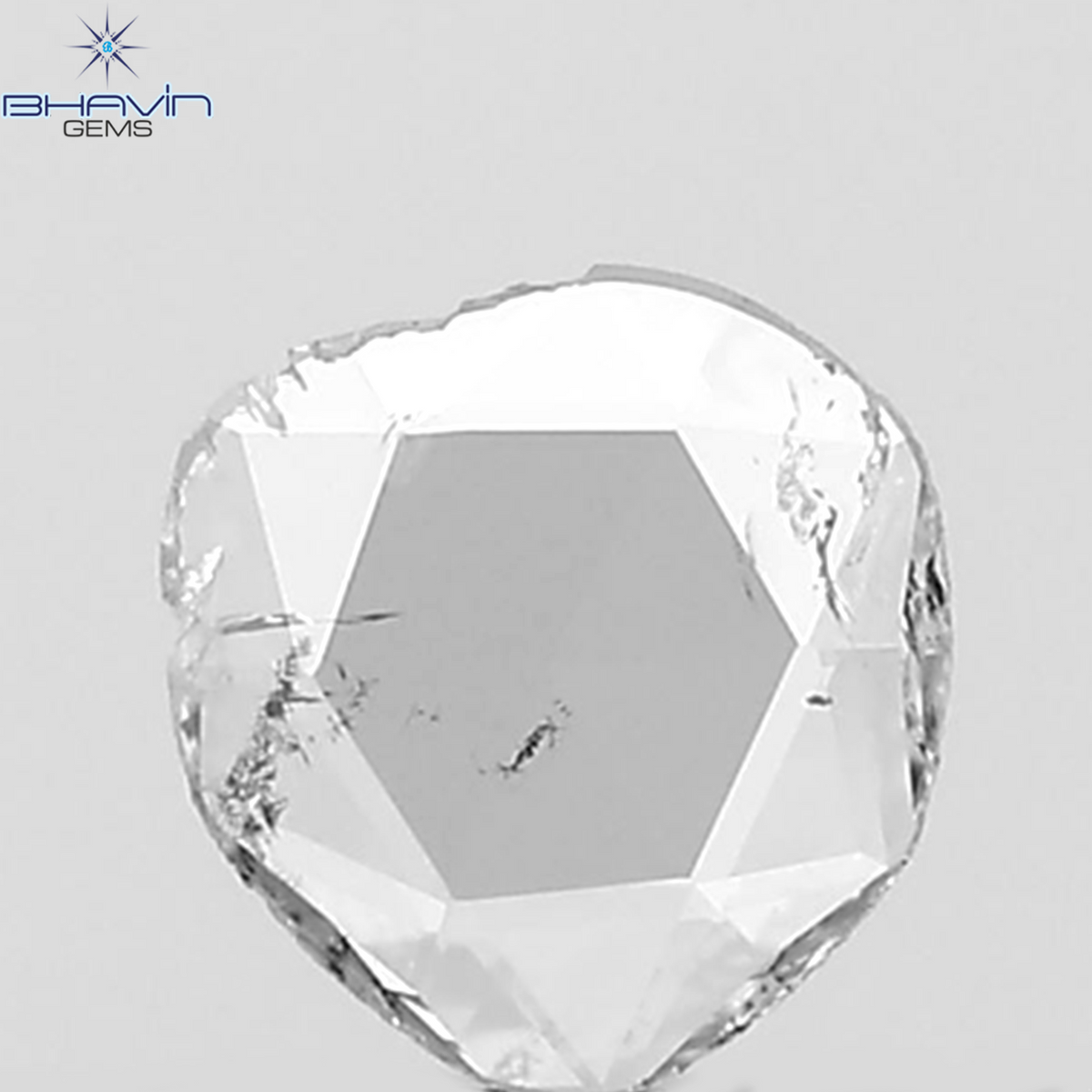 0.09 CT Natural Rose Cut Diamond Enhanced Greenish Blue Color Clarity SI1 (4.00 MM)