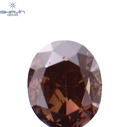 0.19 CT オーバル シェイプ ナチュラル ルース ダイヤモンド ピンク カラー VS2 クラリティ (3.71 MM)