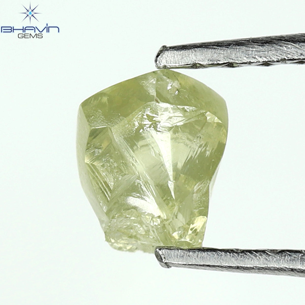 0.54 CT Natural Rough Diamond Green Yellow Color Clarity SI (4.86 MM)