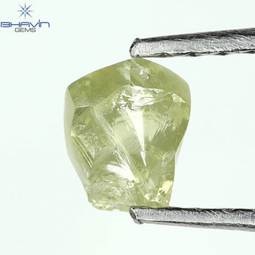 0.54 CT Natural Rough Diamond Green Yellow Color Clarity SI (4.86 MM)
