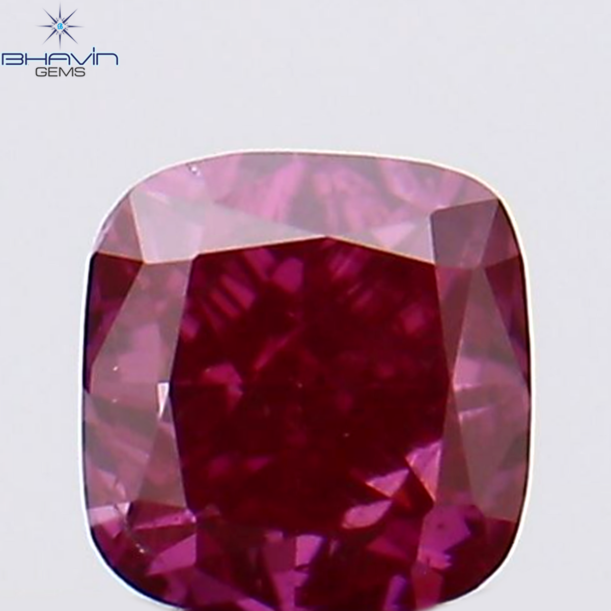 0.14 CT Natural Cushion Diamond Enhanced Pink Color Clarity VS1 (2.74 MM)