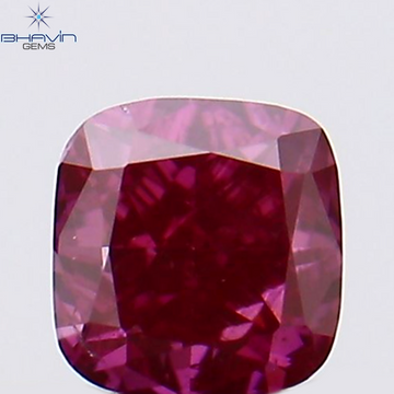 0.14 CT Natural Cushion Diamond Enhanced Pink Color Clarity VS1 (2.74 MM)