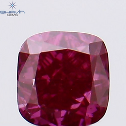 0.14 CT クッション シェイプ ナチュラル ダイヤモンド ピンク色 VS1 クラリティ (2.74 MM)
