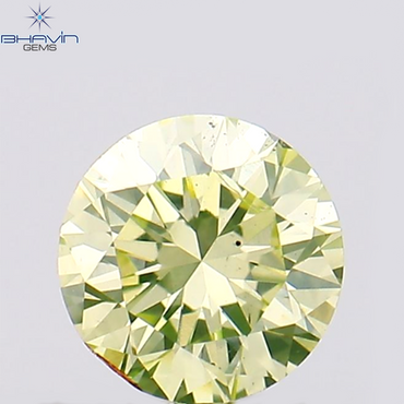0.24 CT Round Shape Natural Diamond Greeinsh Yellow Color VS2 Clarity (3.98 MM)
